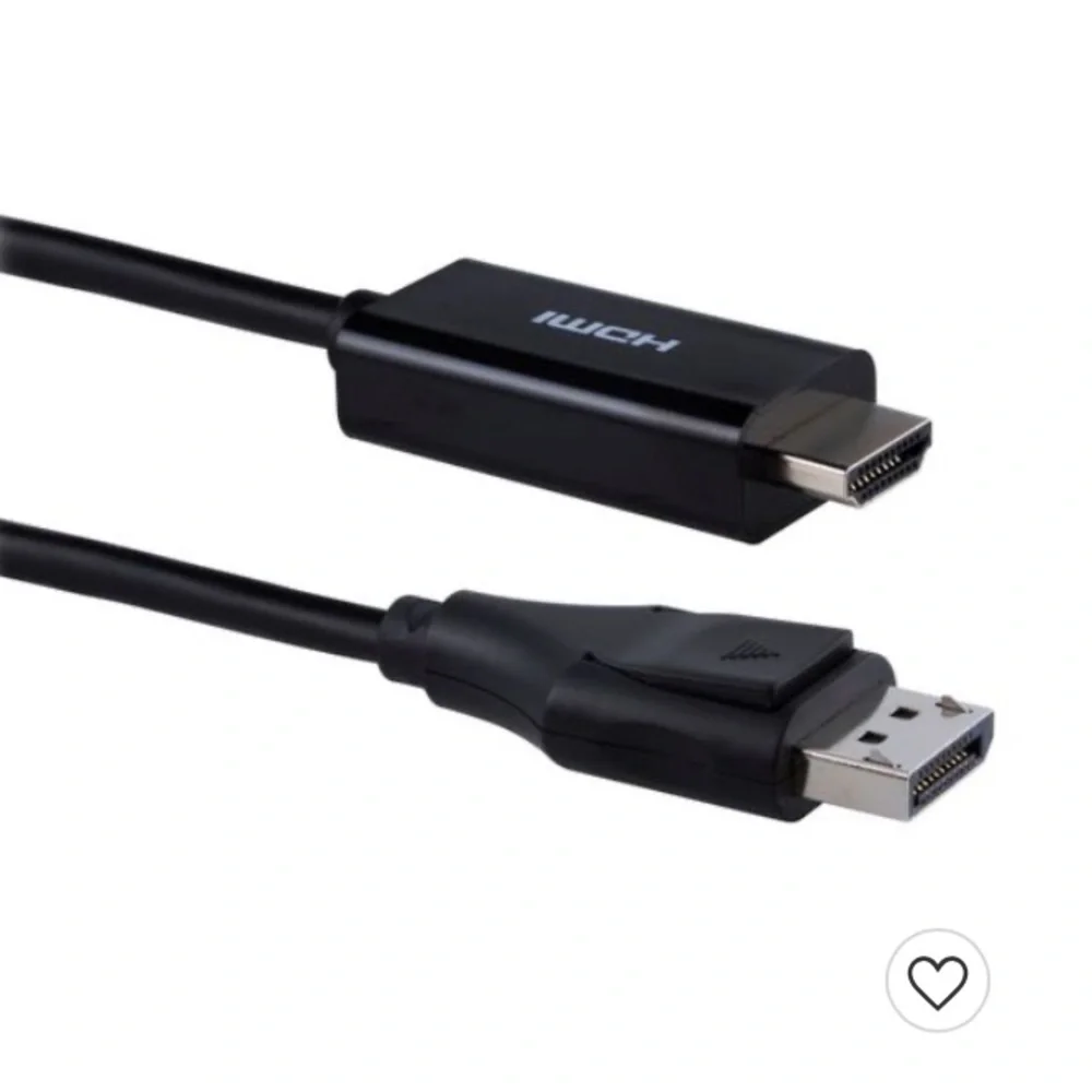 Philips 6 Feet (1.8m) Display Port to HDMI Cable Black